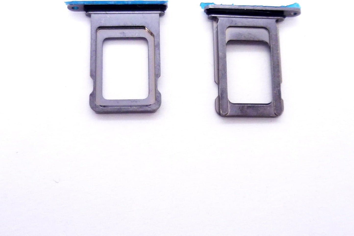 2X 13 13 Single Sim Card Holder Slot SimCard Tray Replacement Compatible with iPhone Pro / Pro Max (Blue)