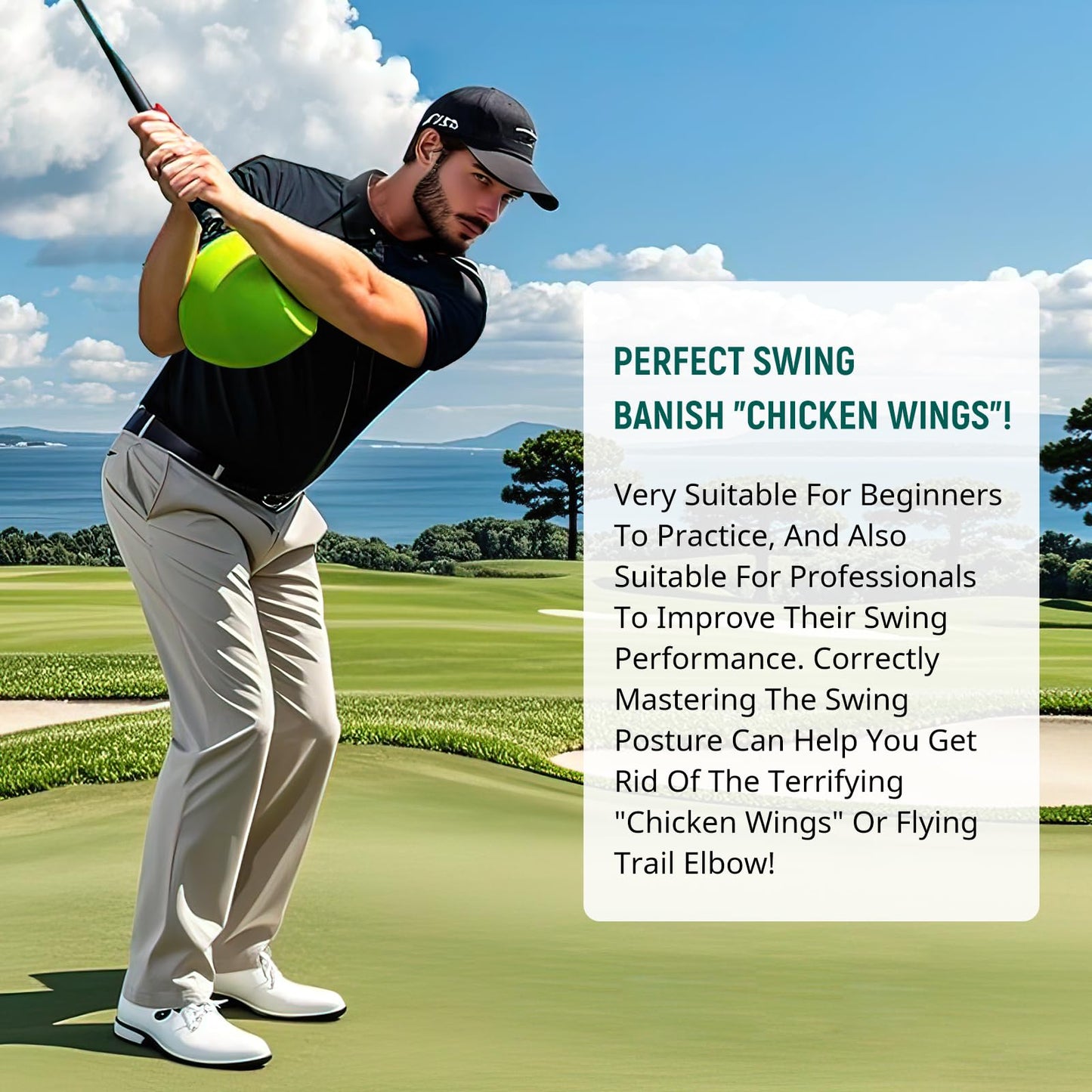 The Connector Golf Training Aid, Golf Swing Trainer for Posture Correction Practice, Golf Swing Training Aid, Golf Training Aids Helps Train Proper Swing Mechanics, Arm Structure