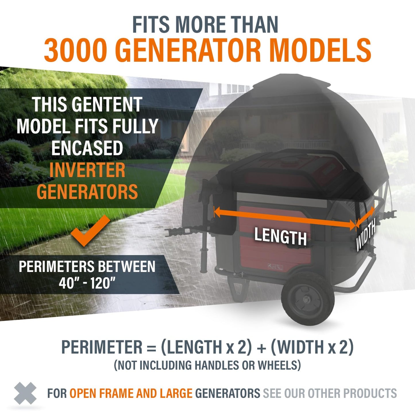 GenTent Inverter Running Cover – Generator Tent for Fully Encased Inverters (Tan, Original - Extreme)