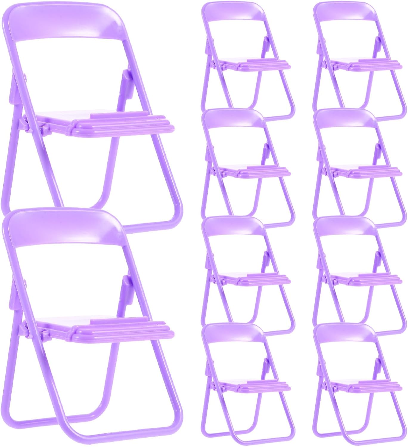 ARTIBETTER 10pcs Folding Cartoon Chair Phone Stands Desktop Cell Phone Holder Portable Creative Brackets for Home