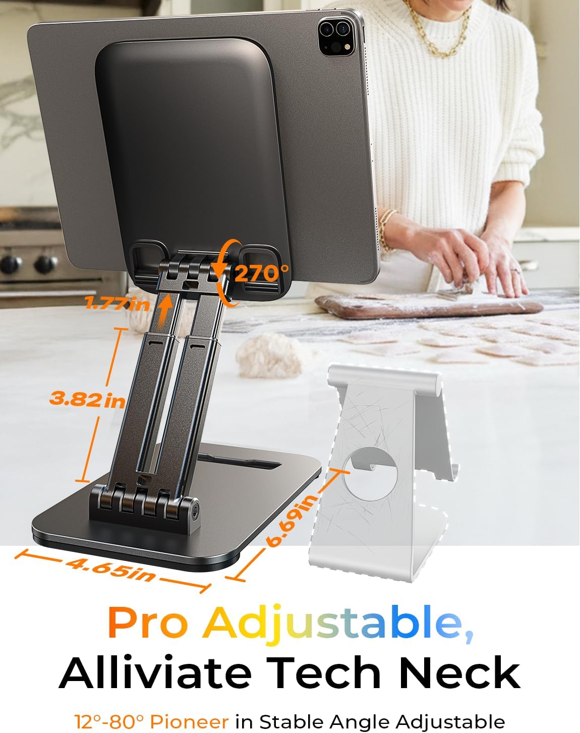 LISEN for iPad Stand Tablet Holder for Desk, Office Desk Accessories for Men Women Moms Gifts Home Office Dorm