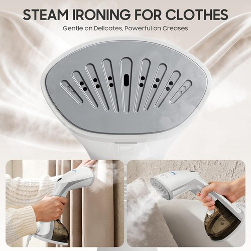 Lollair Handheld Clothes Steamer - 1200W 20S Heat-Up, 250ml Capacity, 13-Vent Design for All Fabrics