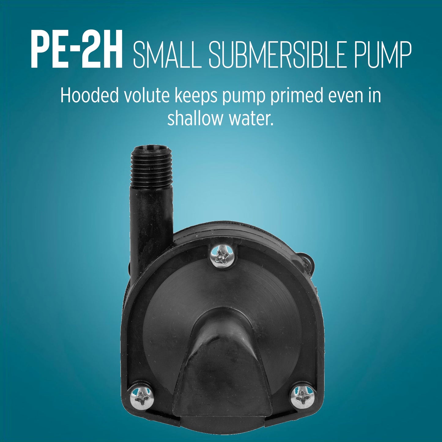 Little Giant PE-2H 115 Volt, 1/40 HP, 300 GPH Epoxy Encapsulated Direct Drive Submersible Pump, with 6- Ft. Cord, Black, 518400