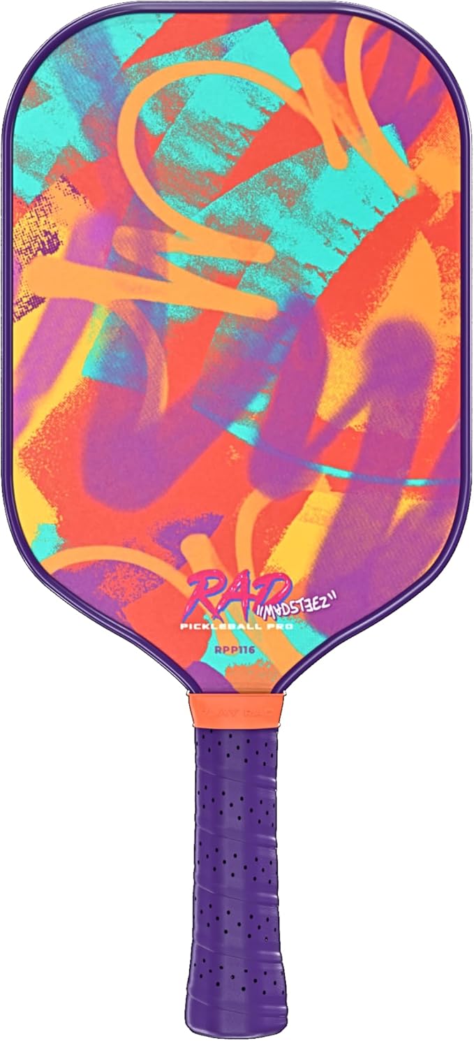 RAD Pro Pickleball Paddle Set – USAPA Approved – T700 Carbon Fiber Surface & 16mm Full-Cell Polypropylene Honeycomb Core for Power & Control – Includes Outdoor Pickleballs & Tote Bag