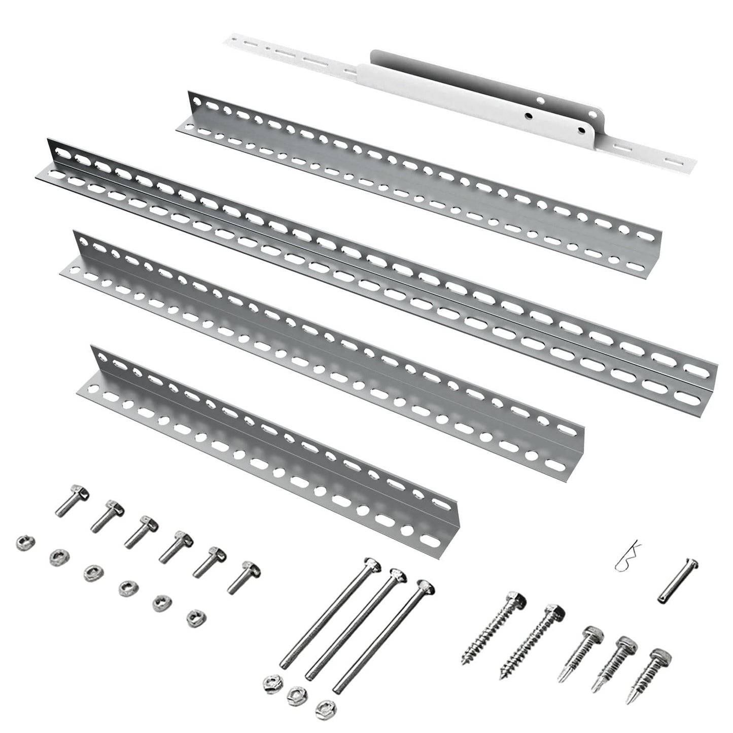 Universal Garage Door Opener Hanging Kit, 5-Piece Heavy Duty Opener Mounting Brackets with Garage Door Reinforcement Bracket, Compatible with Genie/Chamberlain/Craftsman Smart Chain Drive Openers
