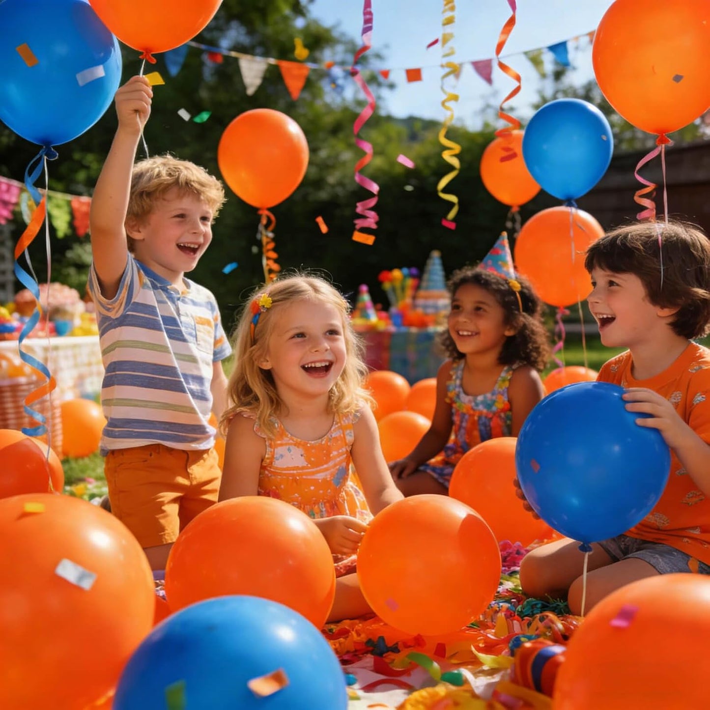 Orange Latex Balloons by [Brand Name] - 110pcs 12-Inch Balloons for Birthday Parties & Baby Showers