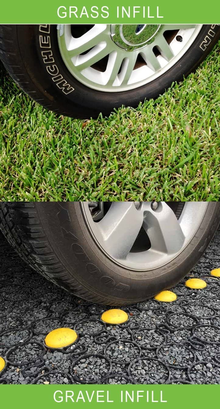TRUEGRID | Deco Permeable Pavers | Designed as Outdoor Pavers for The Driveway, Garden, Patio, or as Stepping Stone Support for Walkways, Poolside, DIY Projects | 1.8" Depth | Sample Pack of 2