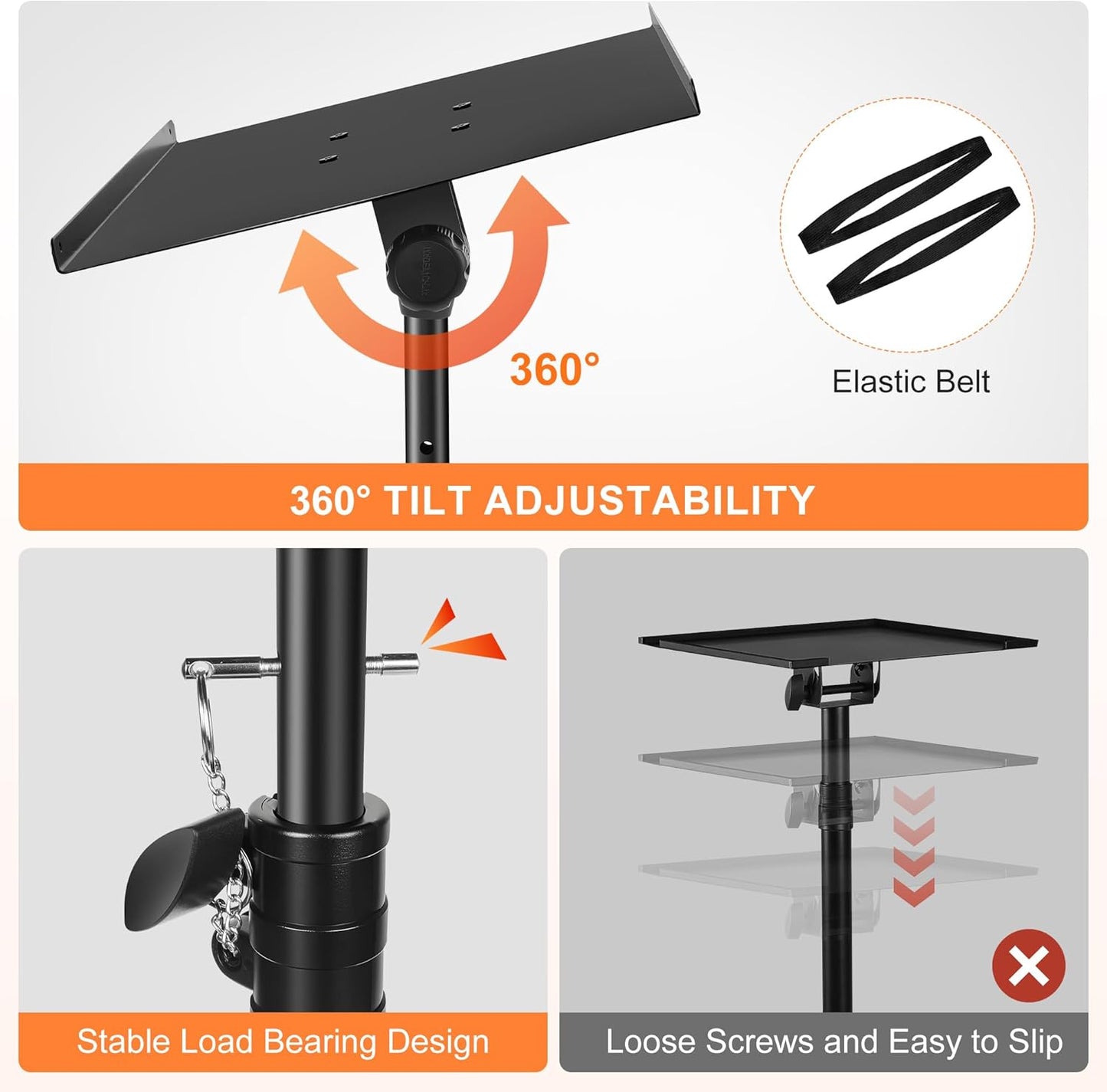 24.4" 46" GrowDaily Projector Stand,Projector Laptop Stand Tripod Laptop Tripod Stand Height To Laptop Floor Stand
