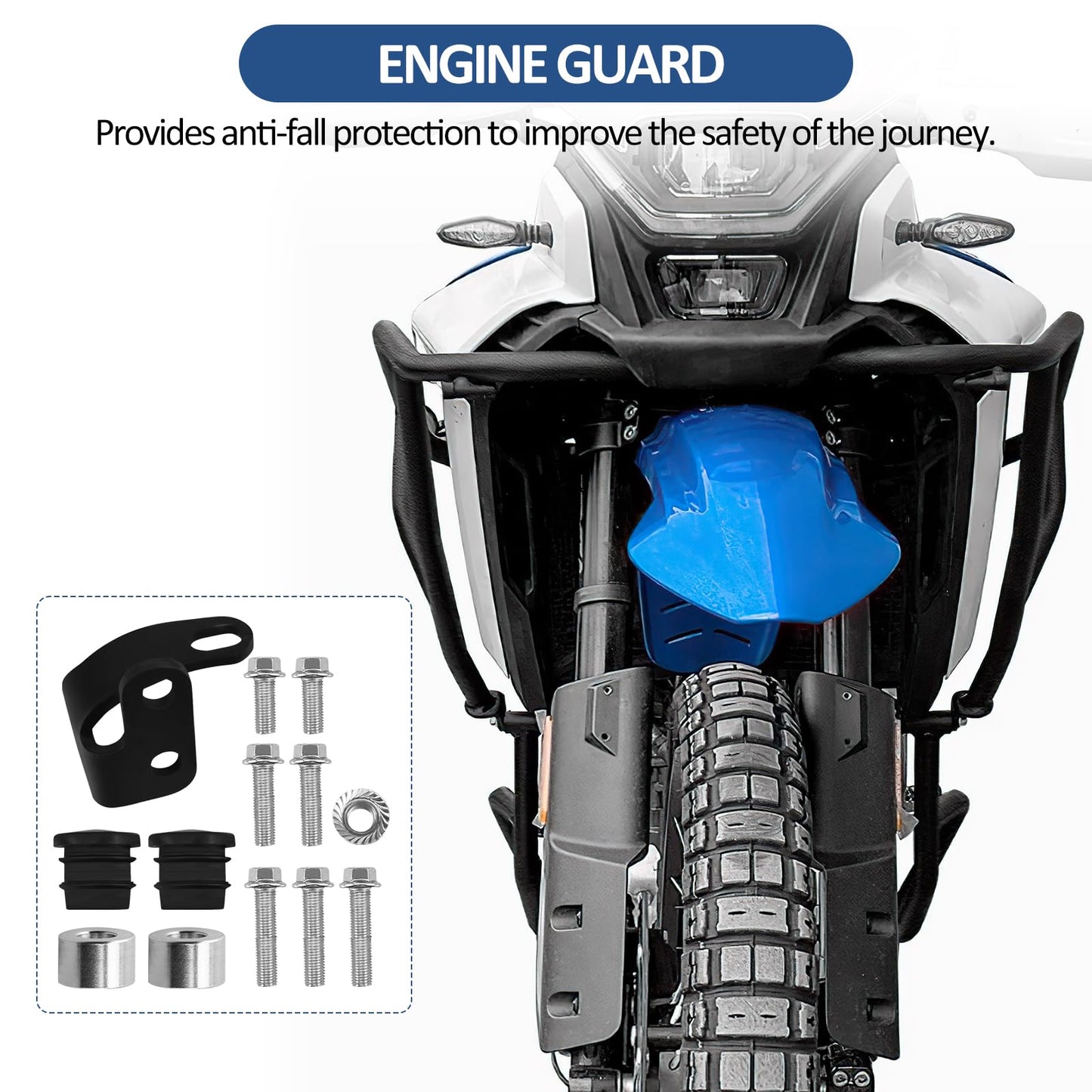 XIDAODIT Motorcycle Center Stand Kickstand and Highway Crash Bars Engine Guard Set for CFMOTO 450MT 450 MT MT450 IBEX 450 2024-2025