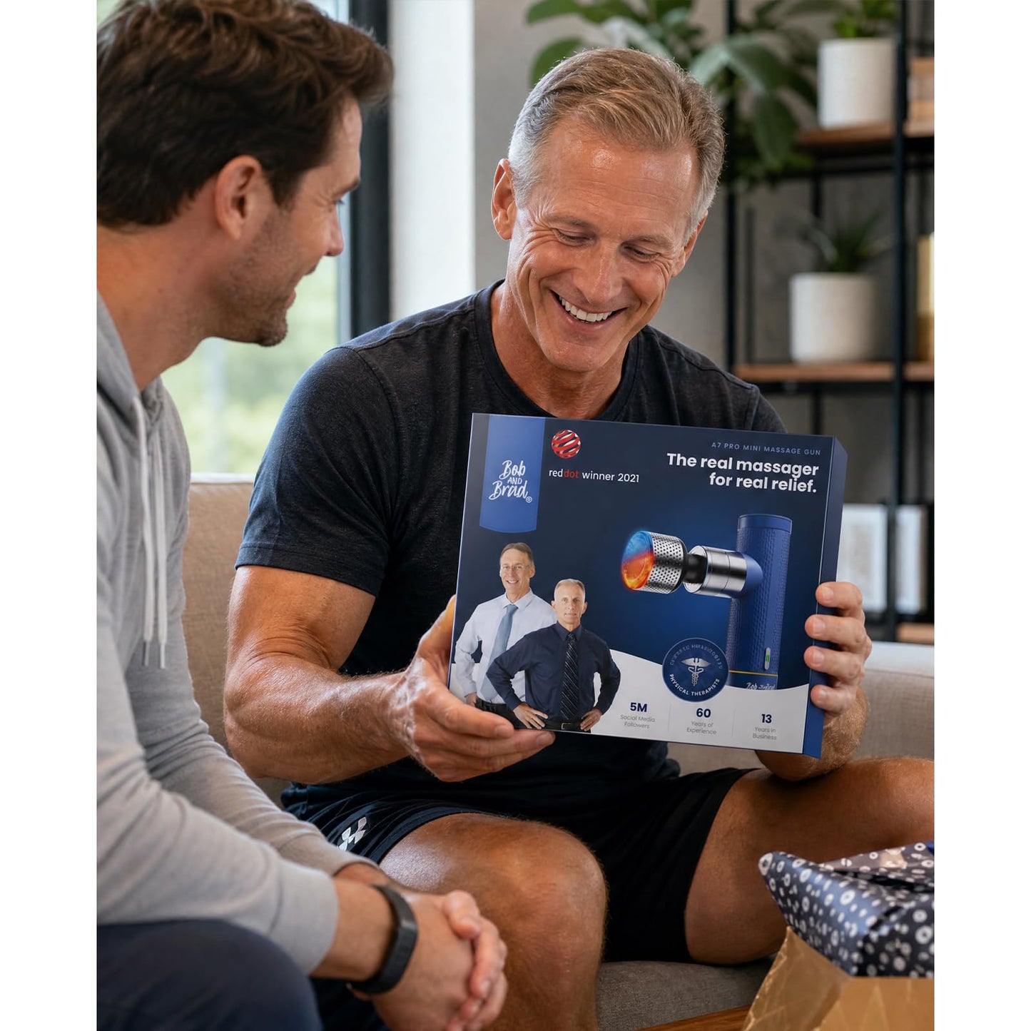BOB AND BRAD A7 Pro Massage Gun with Heat & Cold Therapy for Back Pain & Recovery - 11mm Deep Tissue, Portable Quiet Handheld Gun, FSA-HSA Eligible with Case