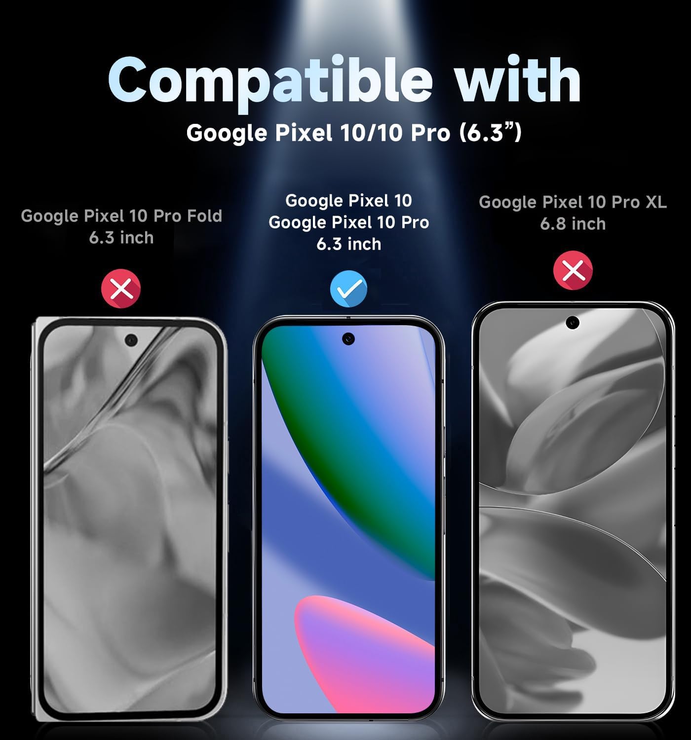 2 Pack 10/10 MAGIC JOHN for Google Pixel Google Pixel Pro Tempered Glass Screen Protector, Auto Dust-Elimination