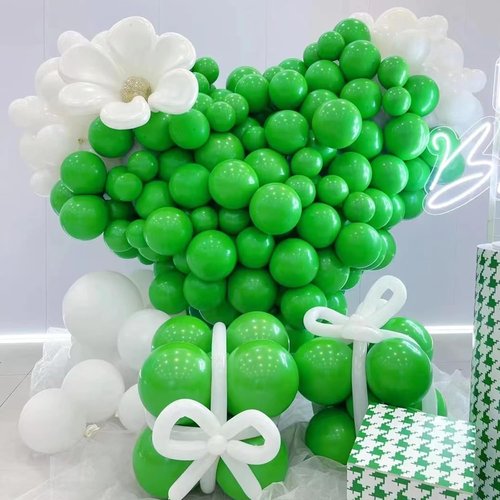 Green Balloons | 12-Inch Thick Latex Balloons for Christmas Party Decorations - 100 Pack