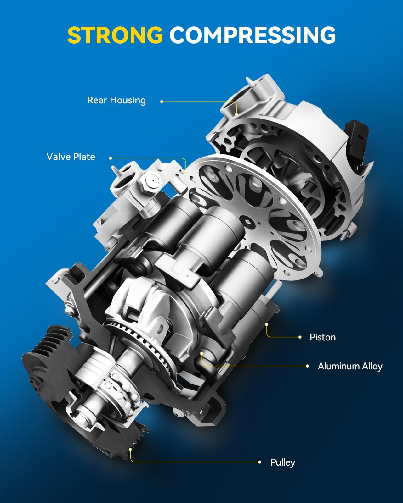PHILTOP CO10571C NEW Air Conditioner AC Compressor with Clutch Compatible with Lexus GS300 1998-2005, IS300 2001 2002 2003 2004 2005