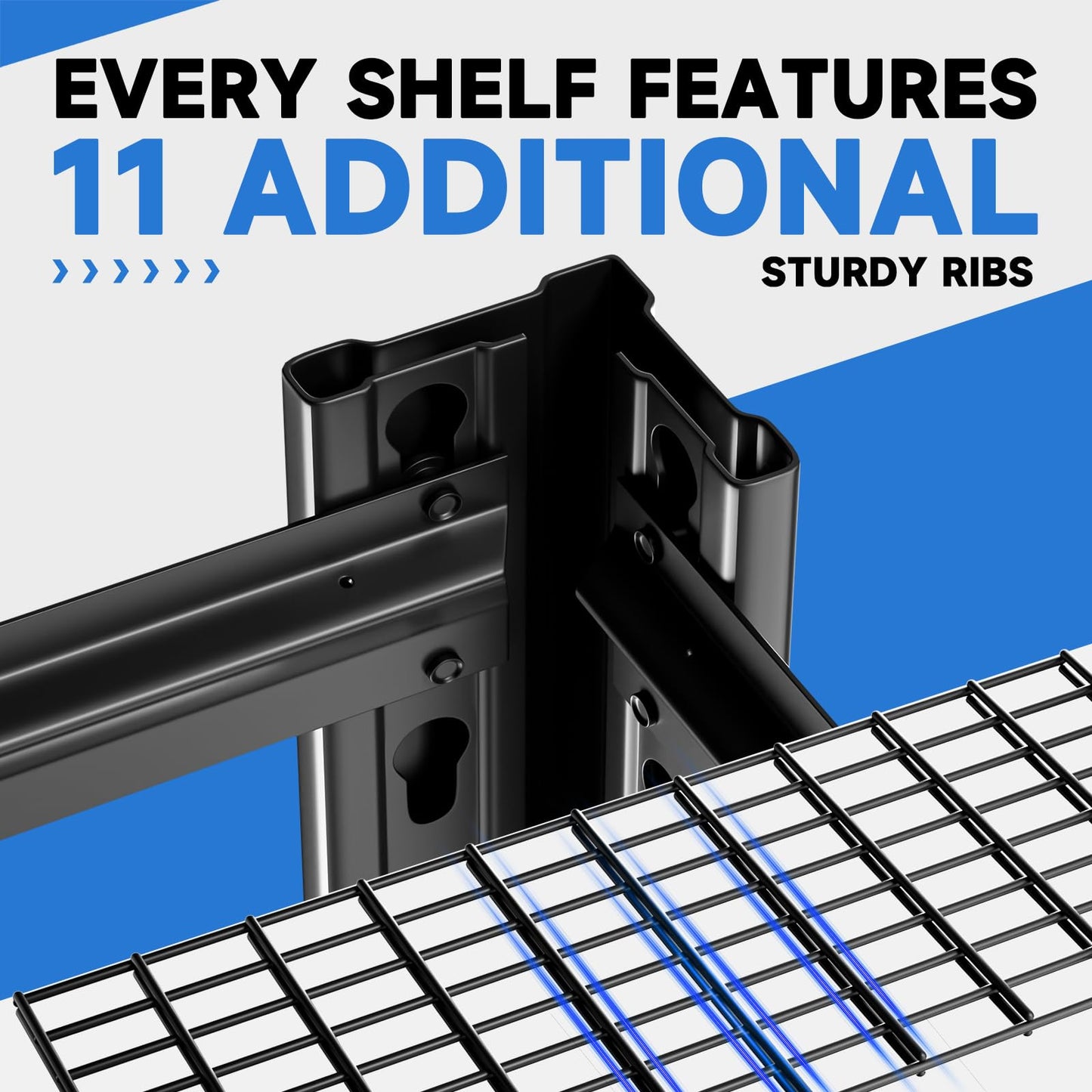 cynnda 4-Tier 40" W x 19.7" D x 60" H Garage Shelf Heavy Duty Metal Garage Shelving Load 2200LBS Utility Shelves Industrial Rack Adjustable Shelves for Garages Basement Storage Shelves (Black)