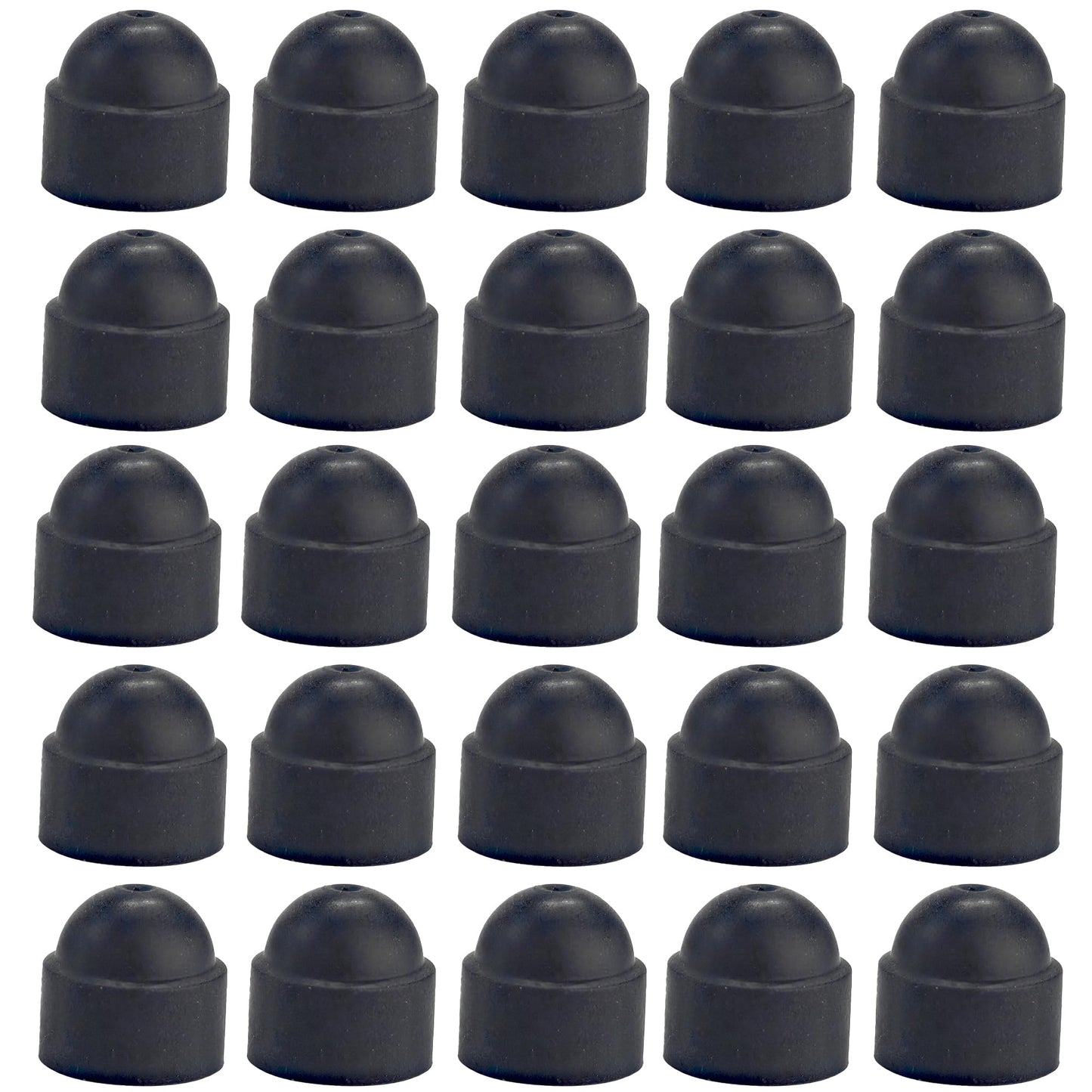 bskkw 30PCS M10x17x20.5mm Black Hex Bolt Nut Protection Caps, Plastic Dome Covers for Hexagonal Screws, Waterproof Decorative Caps for Exposed Hardware