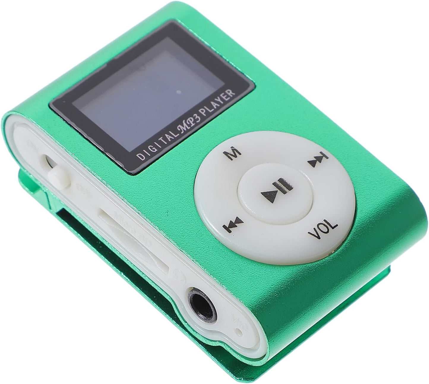 FELTECHELECTR 32gb Mini USB Aluminum Player LCD Screen Micro Card Slot Stylish Compact Design Portable Music Player