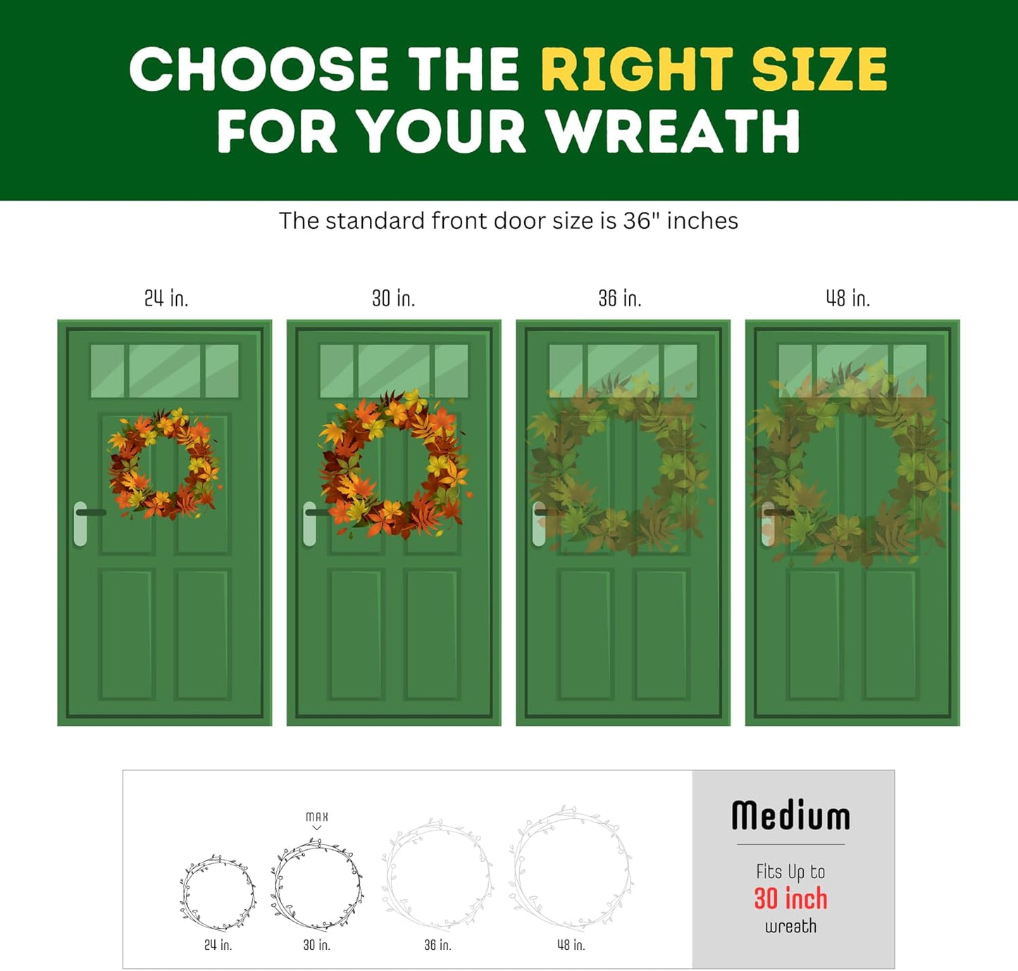 Primode Christmas Wreath Storage Bag 30" - Durable 600D Oxford Container with Clear Top Window for Easy Holiday Storage | Gray