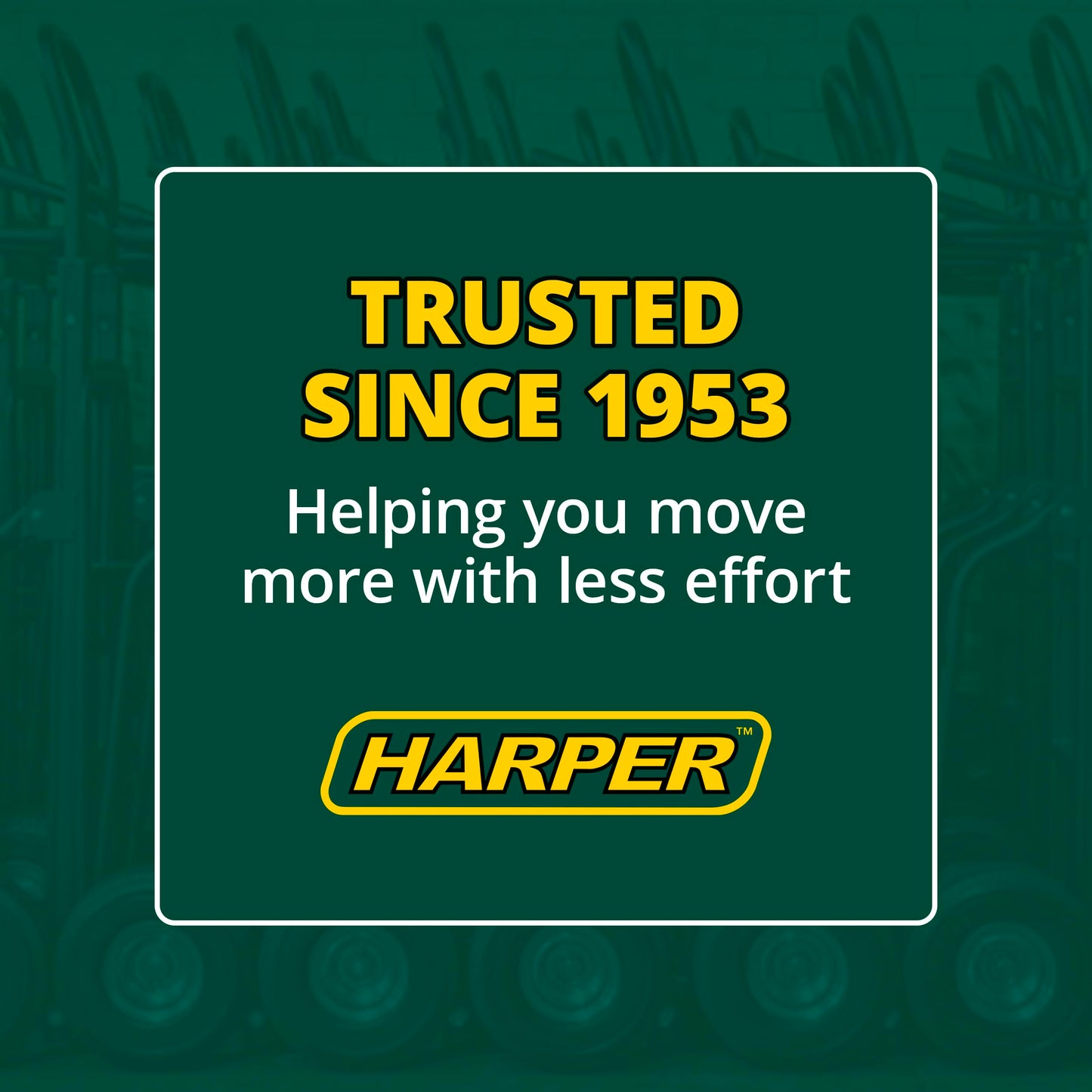 Harper Trucks K54B85C Steel Hand Truck, 600 lb Capacity 2 Wheel Dolly with Continuous Handle, 8-Inch Solid Rubber Wheels for Moving, Warehouses, Storage and Home Projects