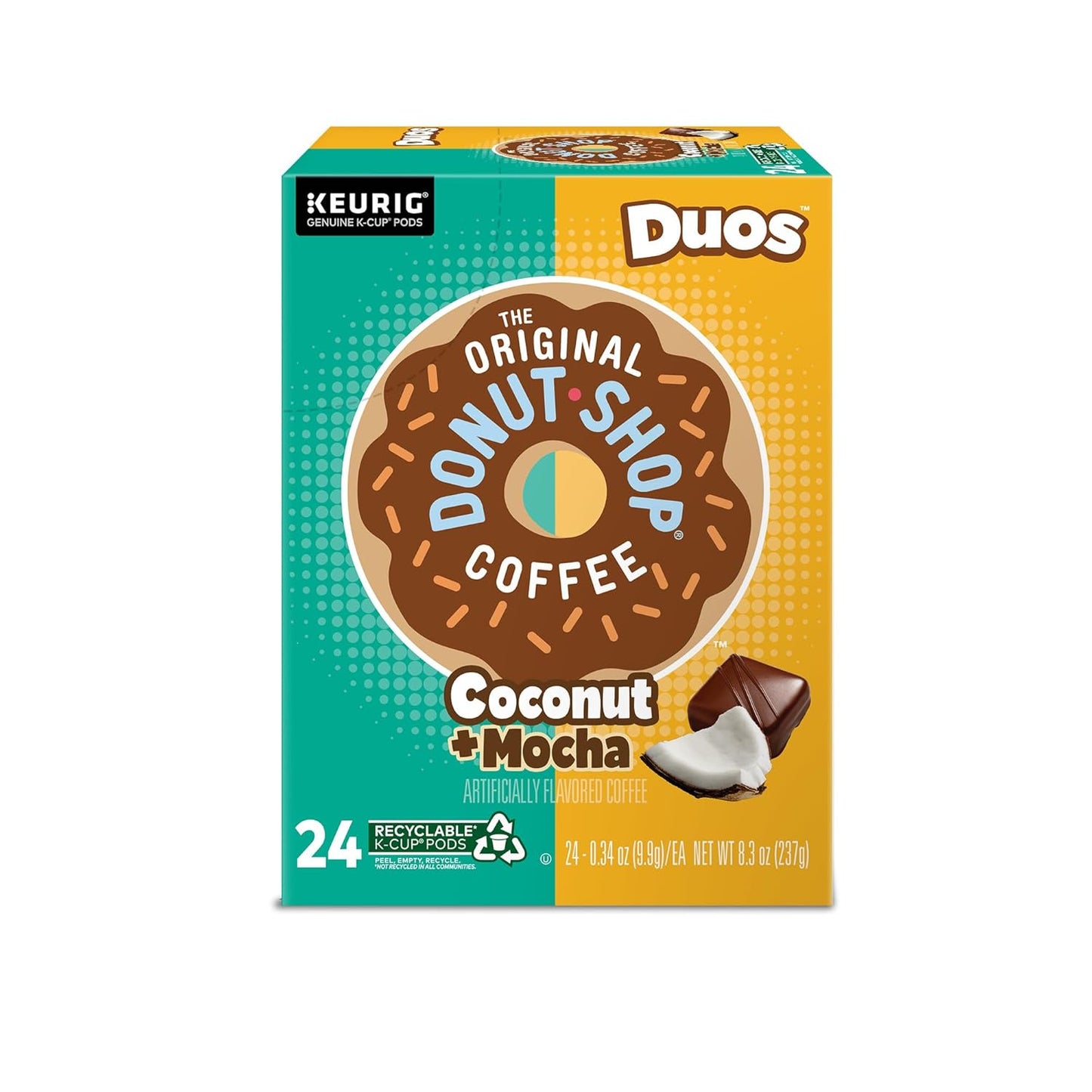 Original Donut Shop - Coconut & Mocha K-Cup Pods | Medium Roast Coffee, 96 Count