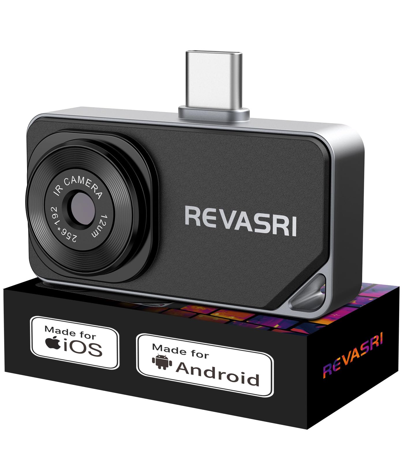 REVASRI Thermal Camera for iOS and Android, 512×384 Super IR Resolution Thermal Imaging Camera, -4℉ to 842℉ Temp Range, Compatible with USB-C iOS & Android Device