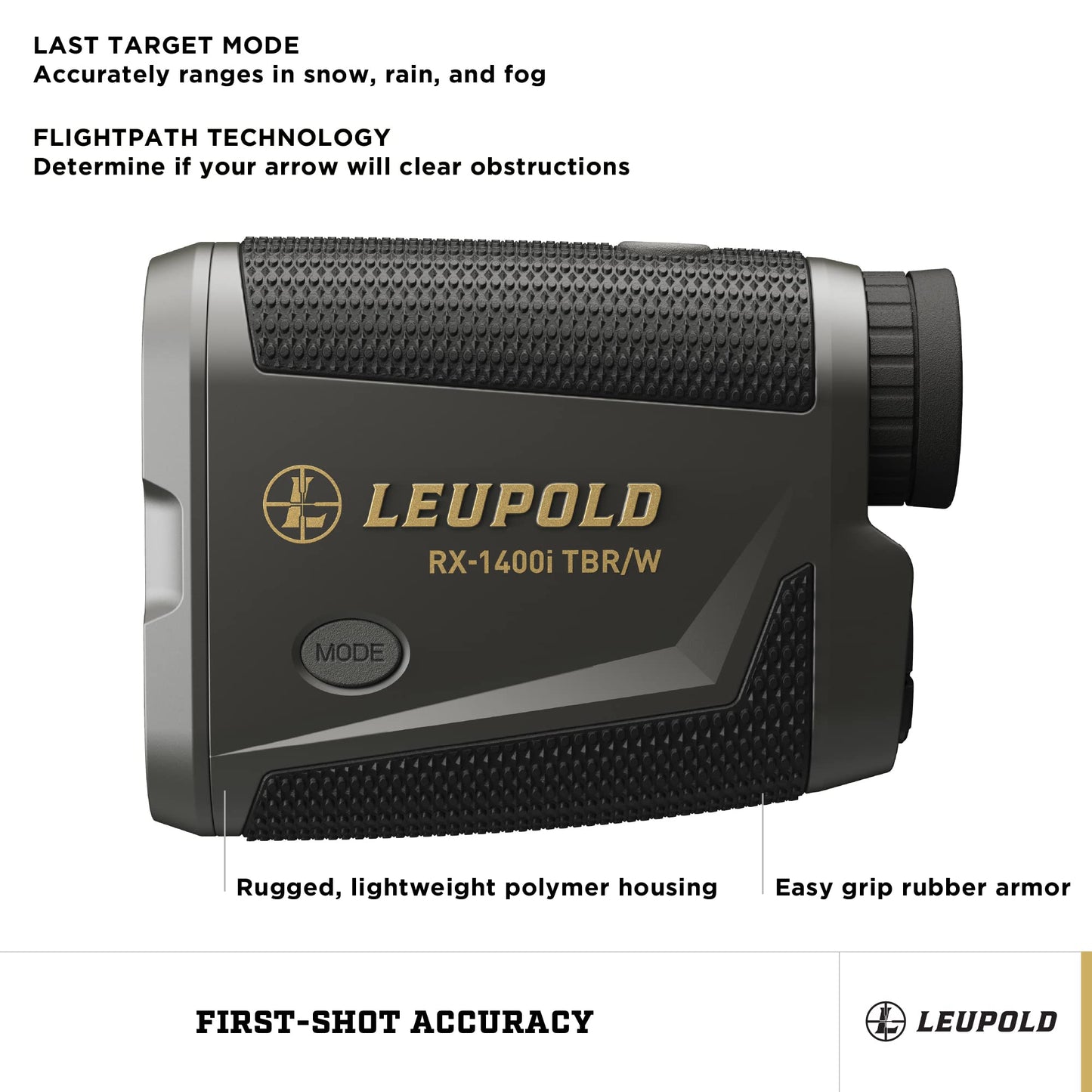 Leupold RX-1400I TBR/W Gen 2 w/Flightpath Rangefinder, Black/Gray