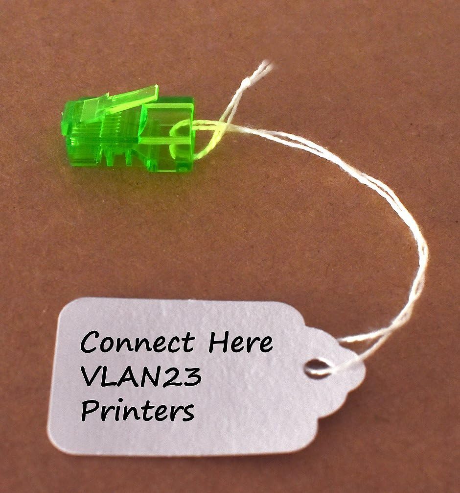 G7 Power RJ45 50-Pack RJ45 Dust Cover and Label Device - Jack Tags Protect and Identify Router and Switch Interfaces
