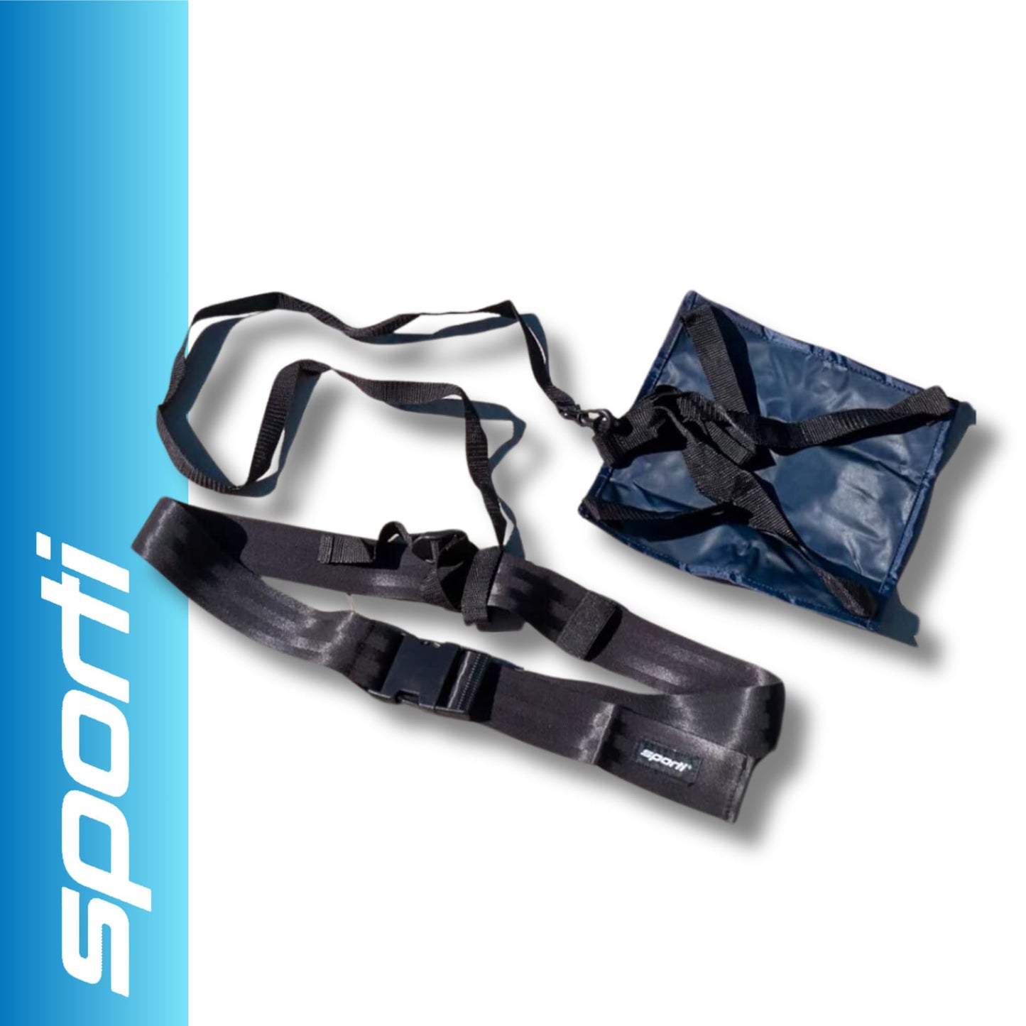 Sporti Swim Parachute - Stationary Swimming Harness, Training Belt, Swim Harness for Pool with High Durability - Navy Blue - 10