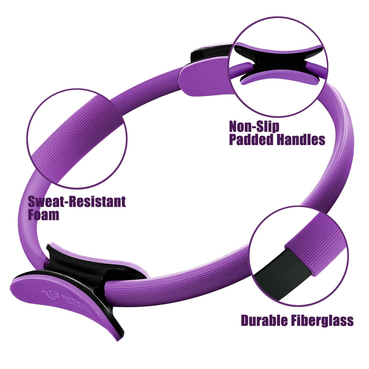RitFit Pilates Ring Circle - 14 Inch Magic Fitness Circle for Toning Inner & Outer Thighs, Bonus Workout Guide Included