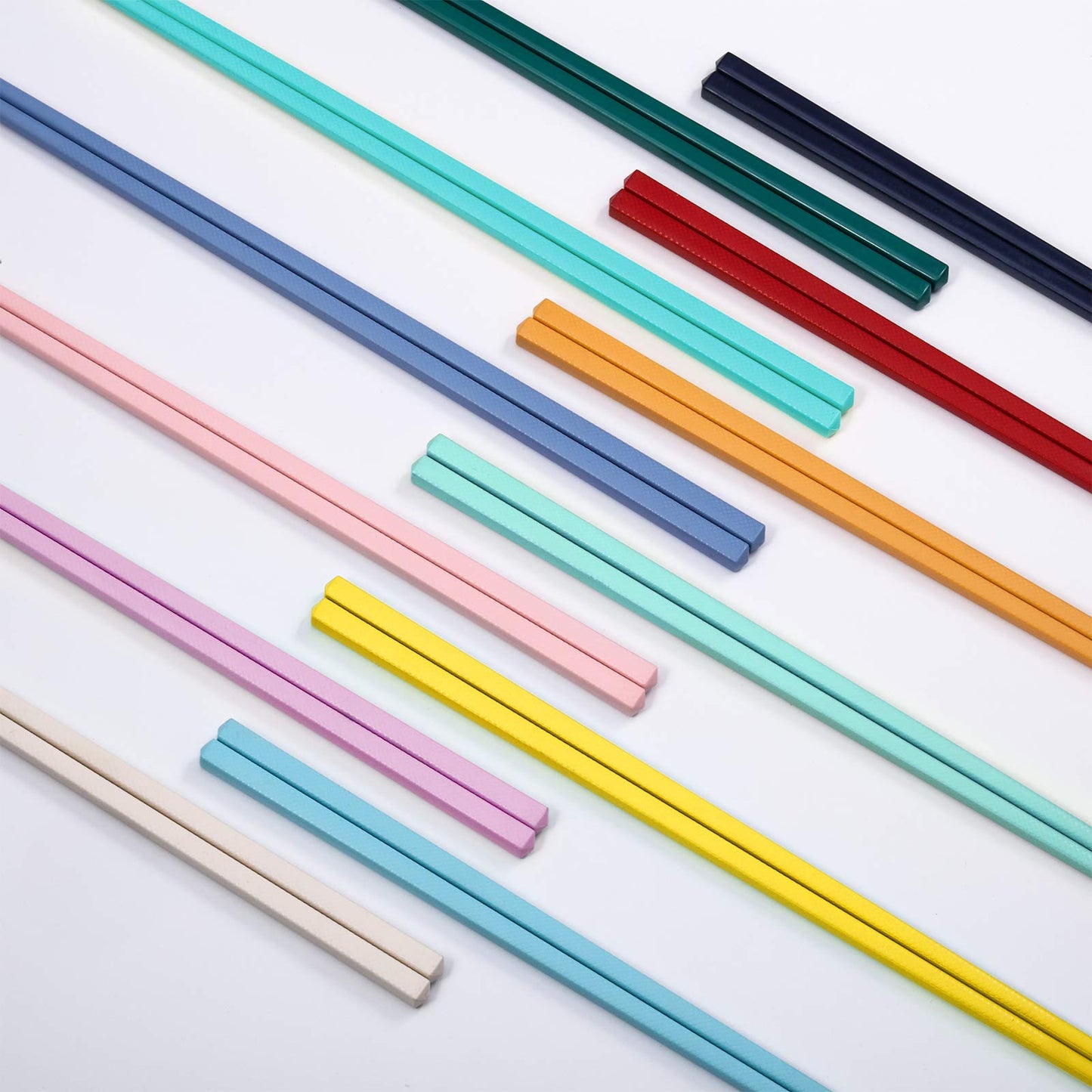 Boao 12 Pairs Colorful Chopsticks 9 Inch Reusable Fiberglass Chop Sticks Bulk Dishwasher Safe Lightweight Chopsticks Set Party Favor(Multicolor)