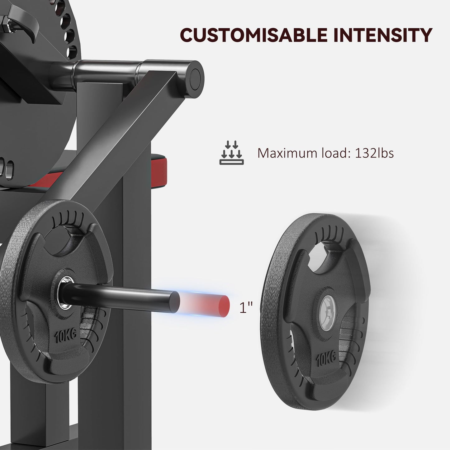 Soozier 2-in-1 Bicep Preacher Curl Bench with Adjustable Seat and Elbow Cushion, Plate Loaded Bicep Curl Machine & Tricep Extension Machine for Home Gym Workout