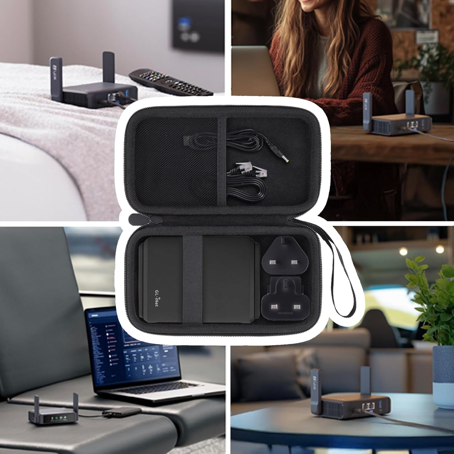 Baval GL-BE3600/GL-MT3000/GL-AXT1800/GL-SFT1200/TP-Link 7 BE3600 for GL.iNet ROAM Portable Travel Router Hard Carrying