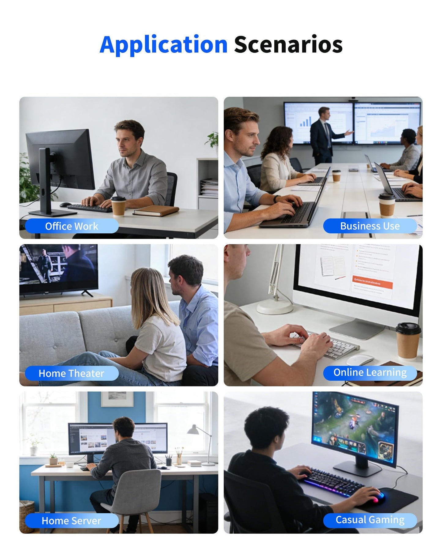 Getorli Mini PC AMD Ryzen 5 3550H (4C/8T, Up to 3.7GHz), 16GB DDR4 1TB NVMe SSD Desktop Computer, Support Triple Display 4K, WiFi 6, BT 5.3, Mini Desktop Computer for Business, Office, Education
