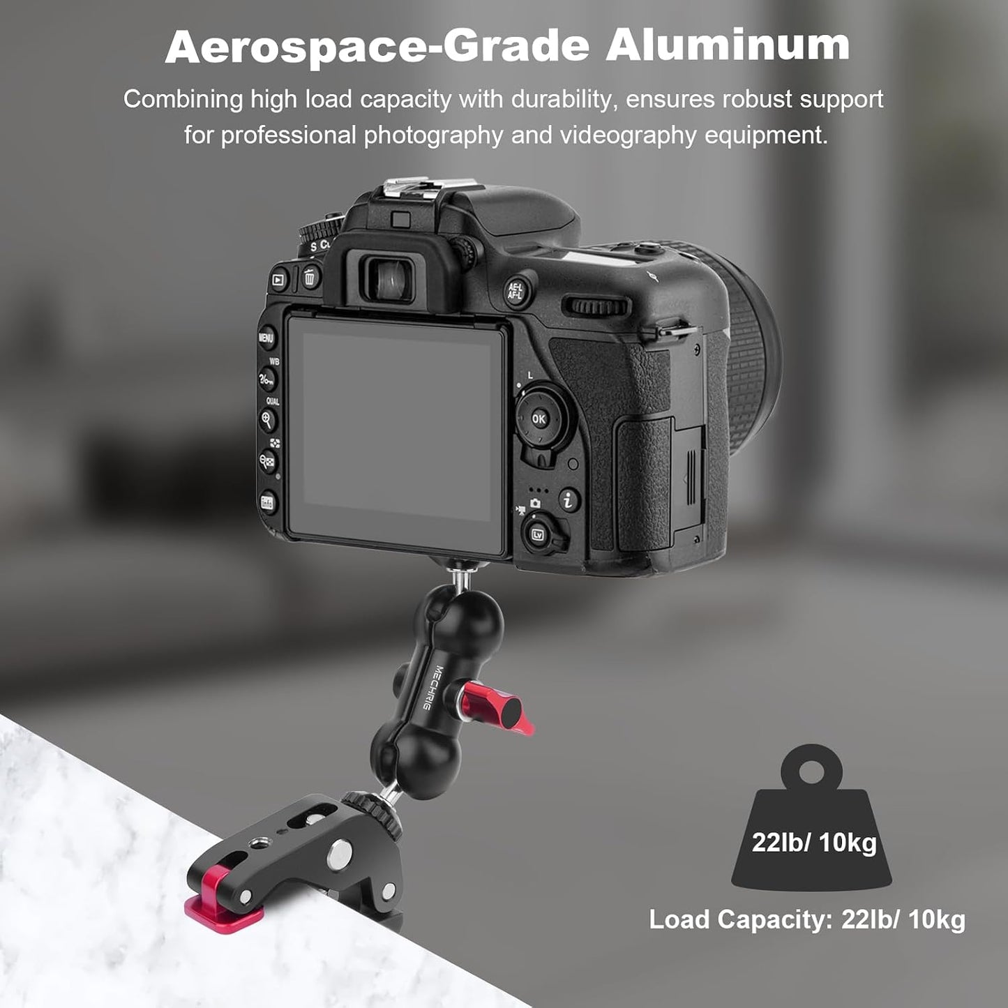 Mechrig (SY006) Super Clamp with Dual Ballhead Magic Arm, Aluminum Camera Clamp Mount Kit for DSLR Action