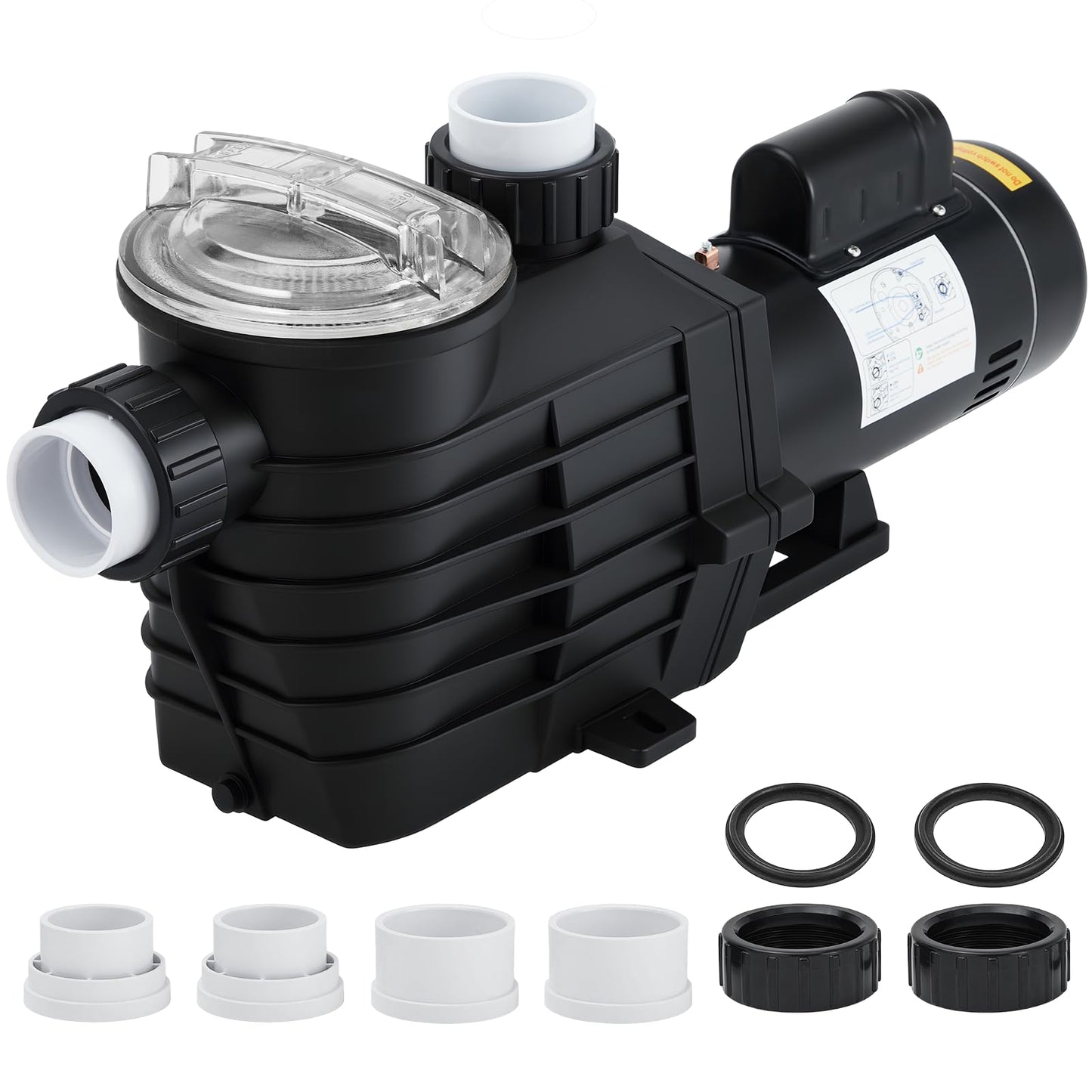 Garvee Pool Pump Above Ground/Inground, 2.5 HP Self Priming Swimming Pool Pump, 115V/230V Dual Voltage Single Speed Pumps with Strainer Basket, 100 GPM Heavy-Duty Pump for Swimming Pools Spas Hot Tub