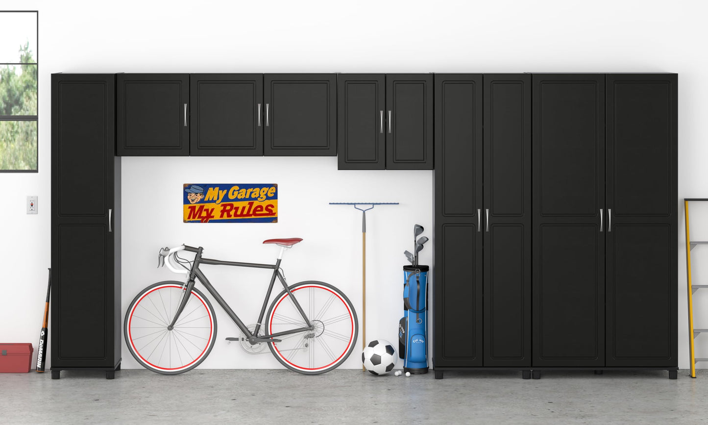 Systembuild Evolution Kendall 36" Utility Storage Cabinet, Black