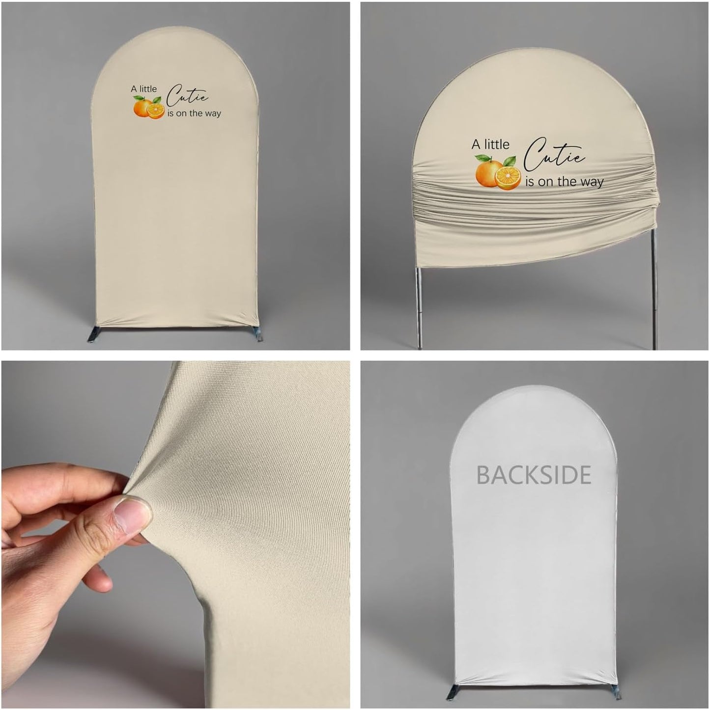 Haploquest (6FT,G-05674) Citrus Cutie Theme Baby Shower Arch Backdrop Cover Decorative Arch Banner Cover Stand Cover