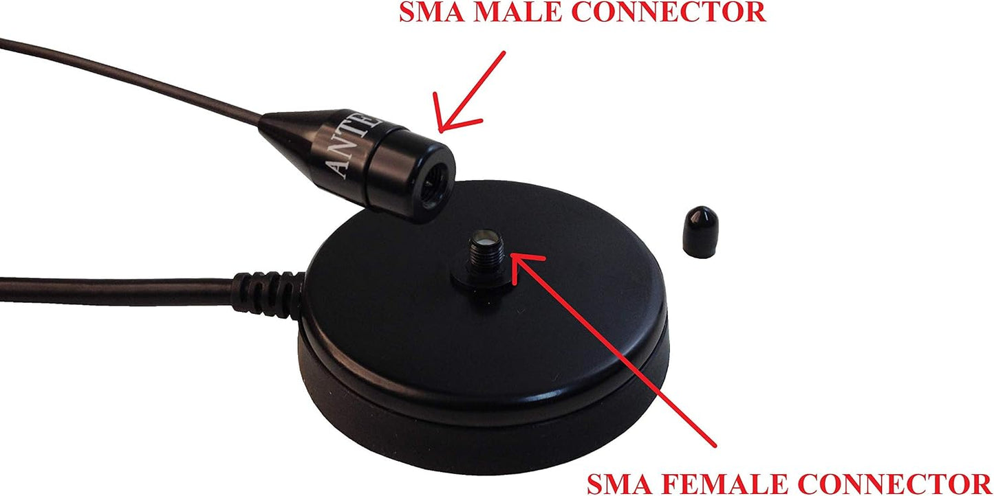Anteenna TW-35S Antenna Magnetic Mount with SMA Female - SMA Male Type for Handheld Antenna of Two Way Radio