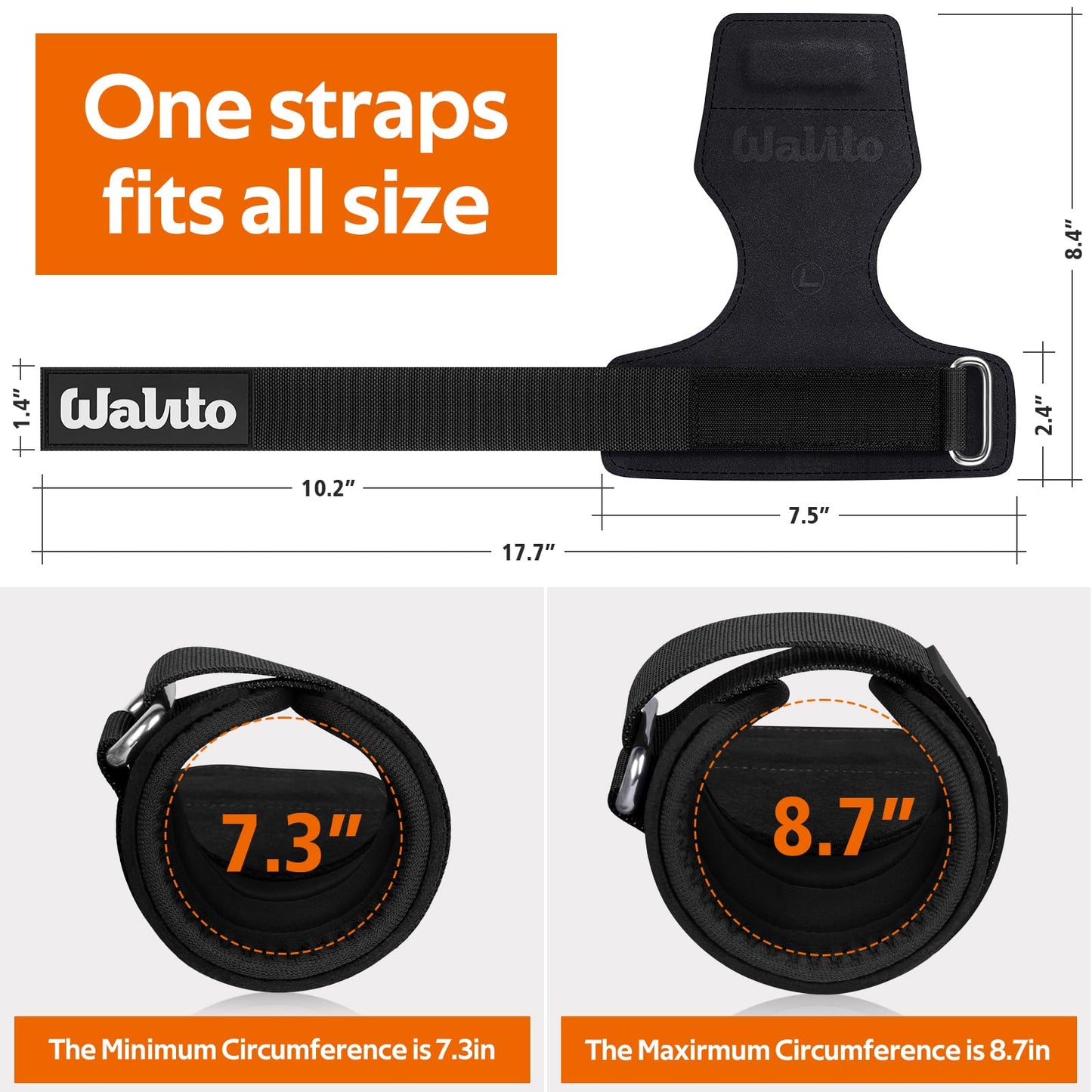 Weight Lifting Wrist Strap，Double Layer Leather Wrist Wraps with Neoprene Padding for Weightlifting & Deadlifts – Adjustable Gym Straps for Men & Women