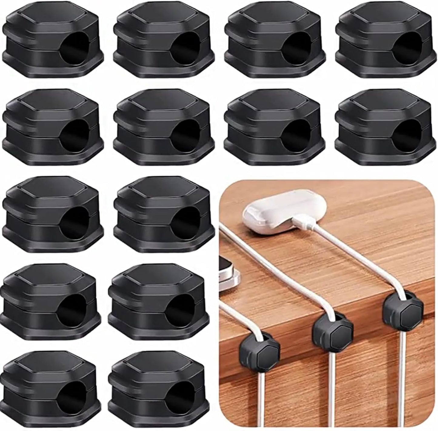 SHYYOULQE Cord Holders for Desk Nightstands and Home Cable Organization Cord Organizers