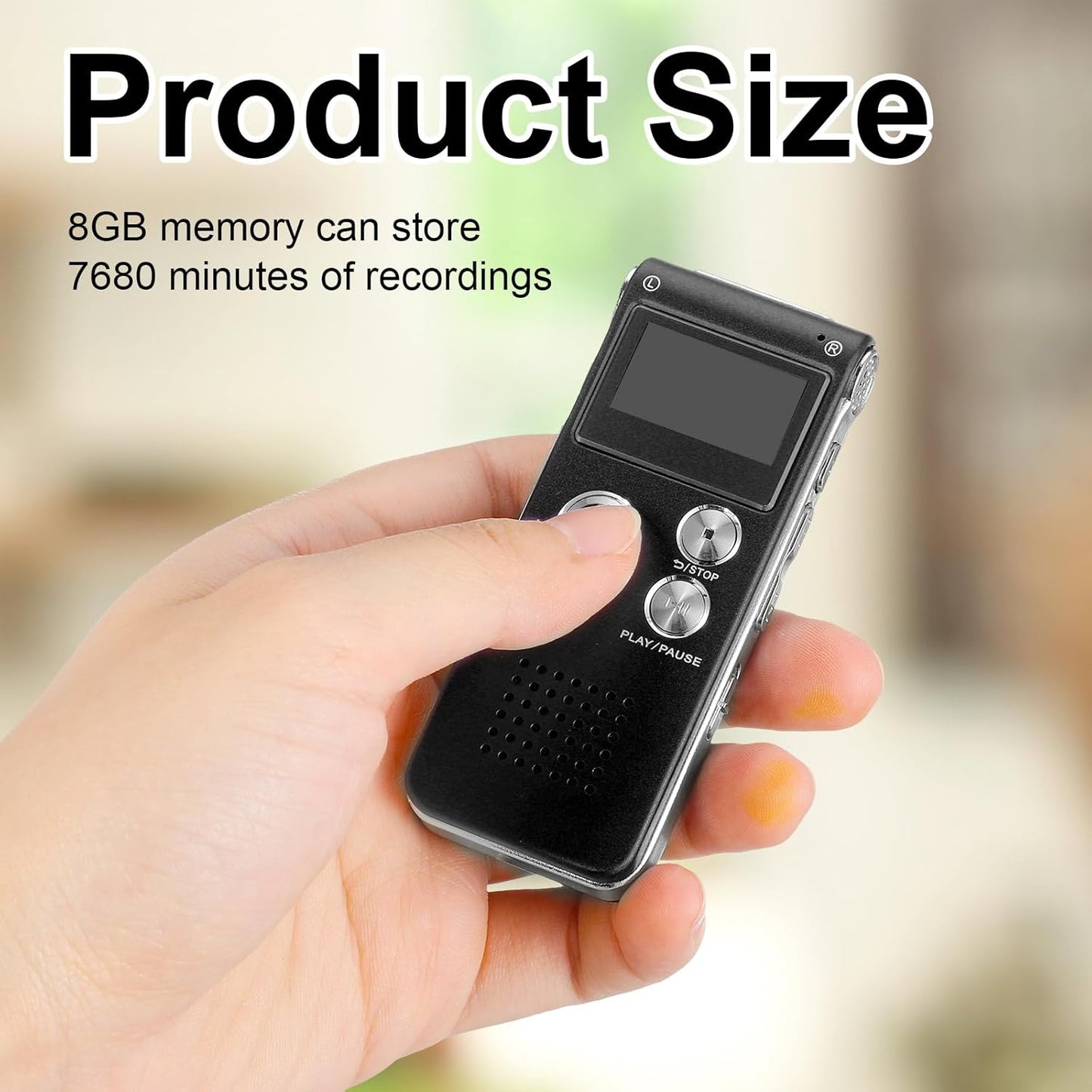Tellegloww 8GB(Black) Ghost Hunting Equipment Paranormal Equipment for Ghost Hunting Digital EVP Voice Activated