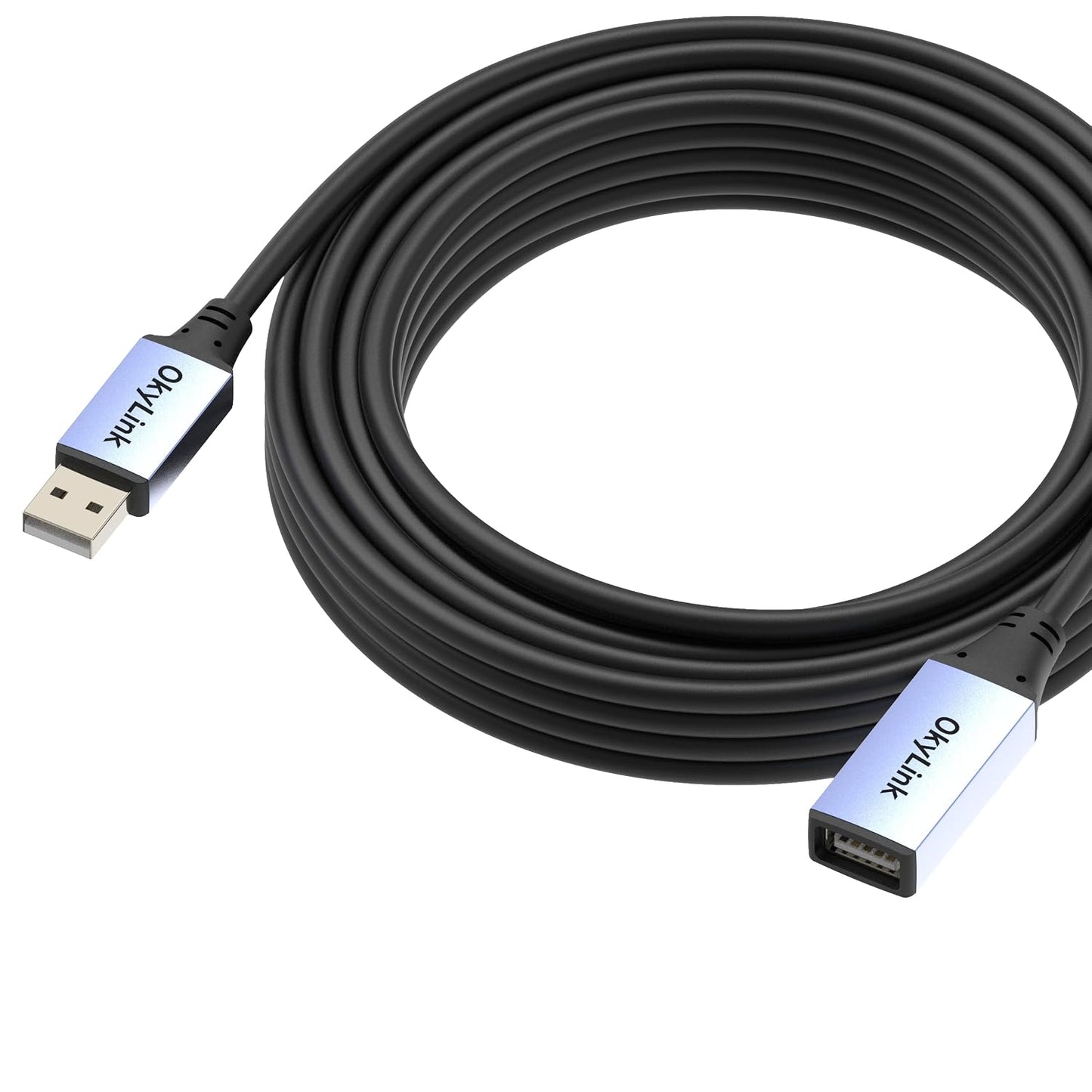 32ft(10M) 2.0 480Mbps OkyLink Active USB Extension Cable A Male to A Female for Printer, Mouse,Keyboard,Scanner,Camera
