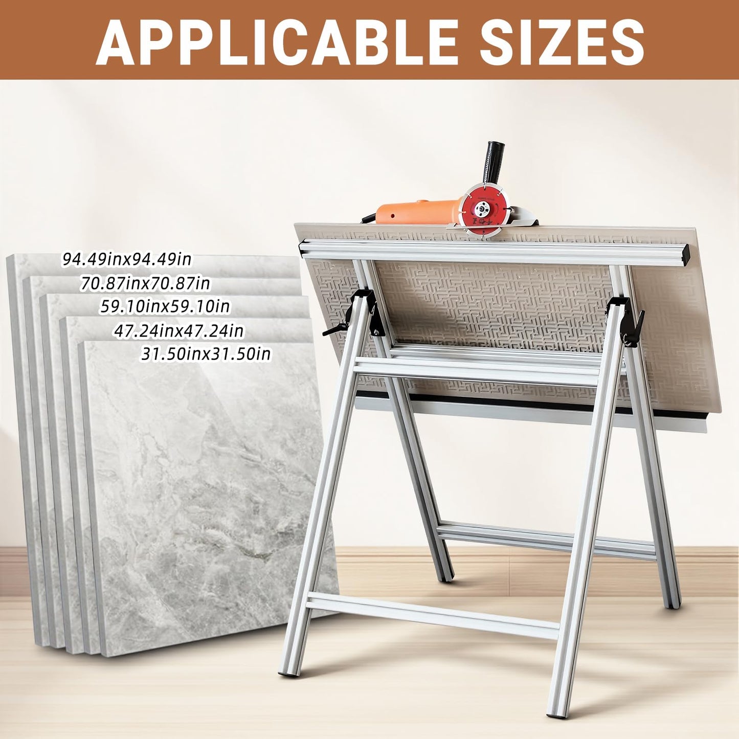 Tile Chamfer Bracket,Ceramic Tile Chamfering Stand,Aluminum Alloy Plywood Panel Drywall Plasterboard Tooling Hand Holder for Easy Handling Cutting Wall Tile
