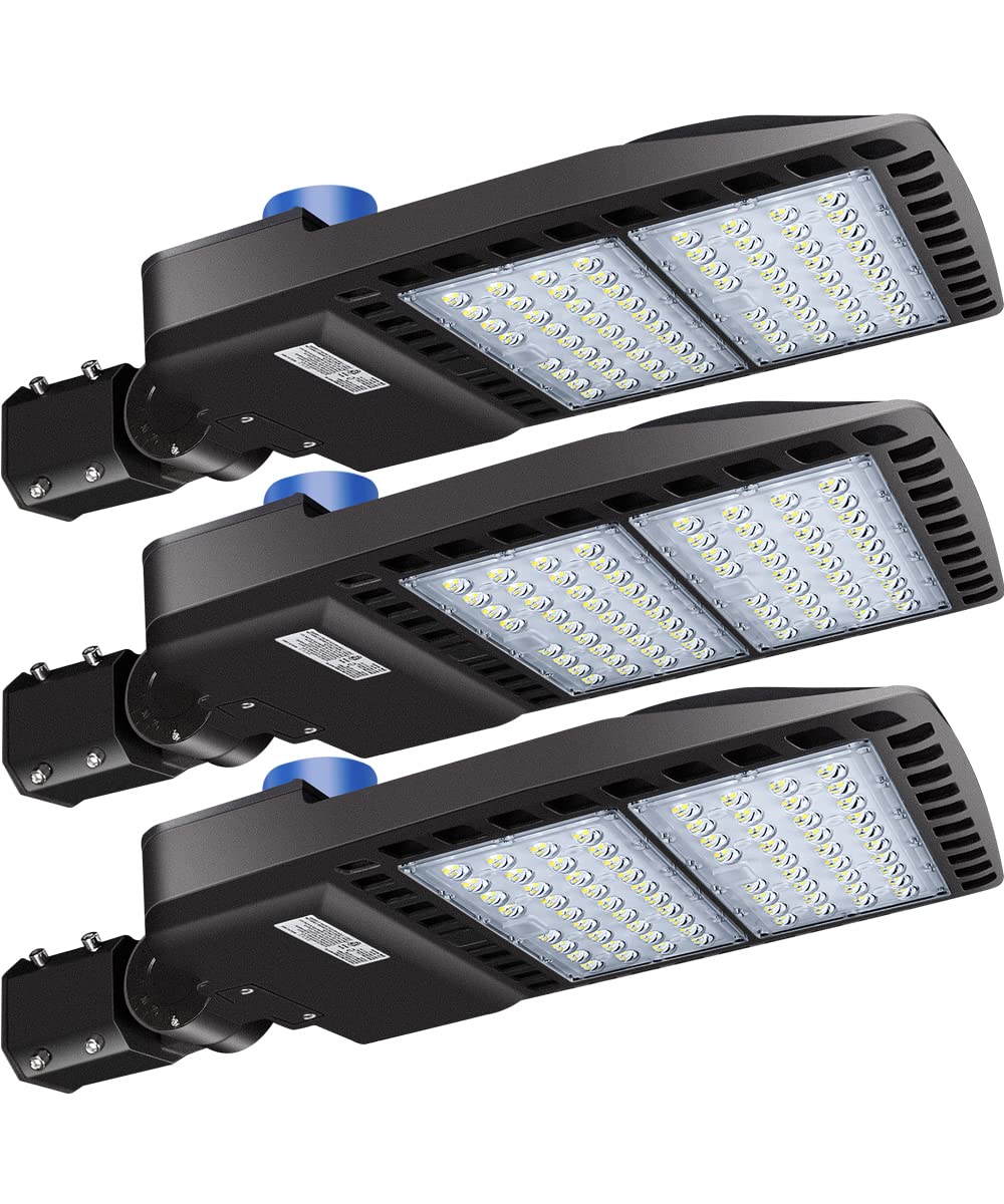 ledmo 200 Watt LED Parking Lot Light - 26,000 Lumen - 5000K Bright White - Slip Fit - with Photocell - Brown Housing