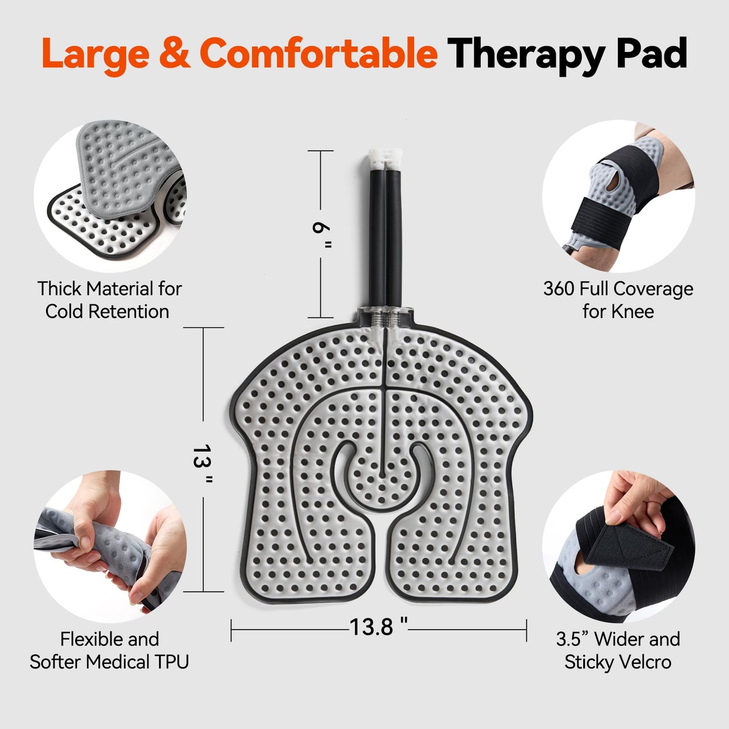 Reezedify Ice Machine for Knee Shoulder Hip After Surgery w/Compression, Cold Therapy Machine for Knee Replacement, Cryotherapy for Post Surgery Recovery, Ice Therapy Pack Wrap for Injuries