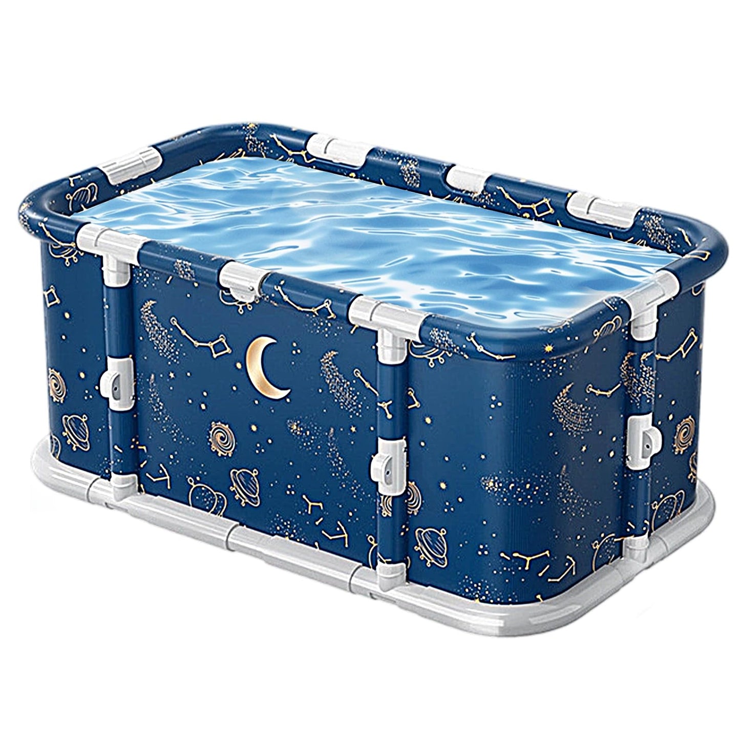 Simcat 45" Large Portable Foldable Bathtub Adult, Separate Family-Friendly SPA Therapy Tub Soaking, Hot SPA & Ice Bath Tub(45.3“x21.6”x16.7“)