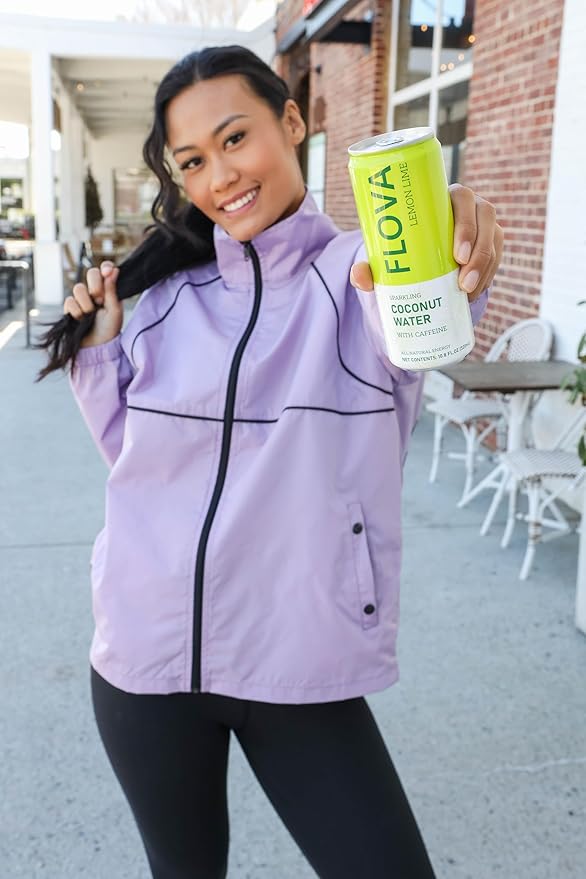 Flova Energy Drink, All Natural, Electrolytes and Minerals from Coconut Water, 4 Simple Easy to Pronounce Ingredients, 99% Juice, Assorted Pack of 12 Cans
