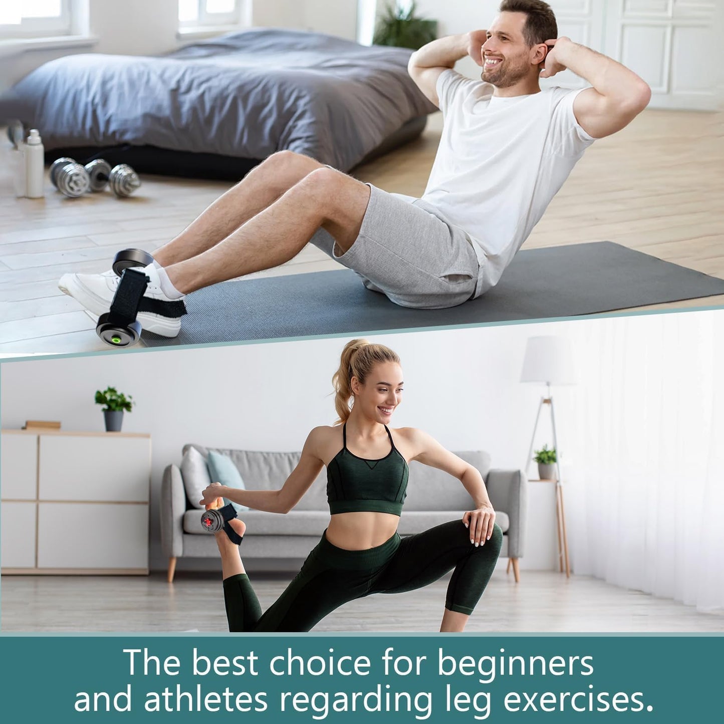 Monkey Dumbbell Foot Attachment, Adjustable Feet Dumbbell Attachment Straps, Tibialis Trainer Strap for Leg Workouts– Leg Extensions, Shin Splint, Hip Flexors, Target Glutes, Hamstring Curls
