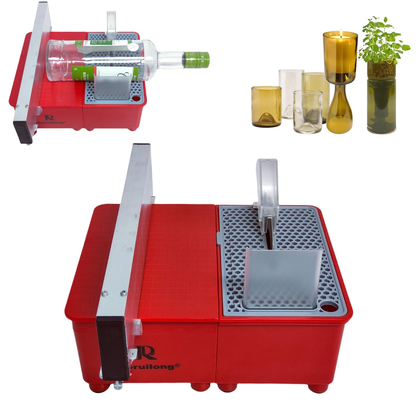 Electric Bottle Cutter Glass Bottle Cutter, Glass Stone and Brittle hard materials Cutting, Trimming, Sawing with diamond coated saw blade Deruilong