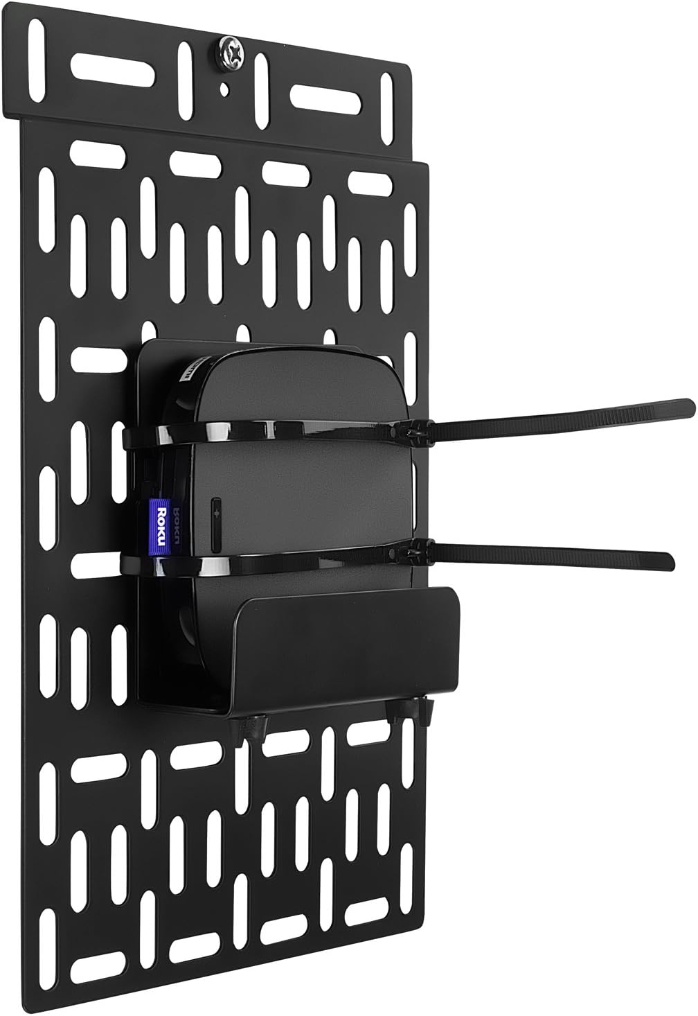 Mount-It! Cable Box Mount Behind TV | Adjustable Universal Mounting Bracket for Streaming Devices, Router, Modem, DVD |