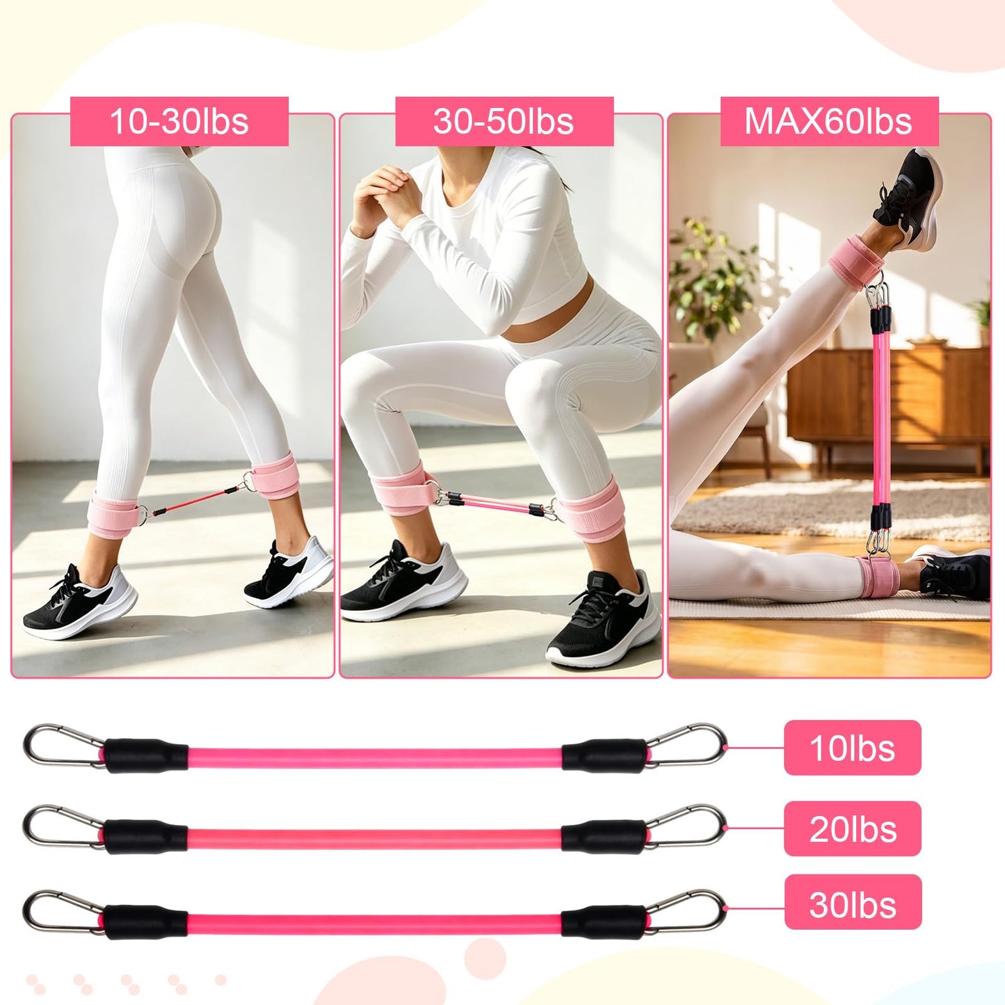 24Pcs Pilates Equipment Home Pilates Kit with 12" Pilates Ring, Yoga Ball, 5 Resistance Bands, Ankle Strap Bands, Gliding Discs, Toning Bar, Stretch Strap, Socks, Workout Set for Full Body Training